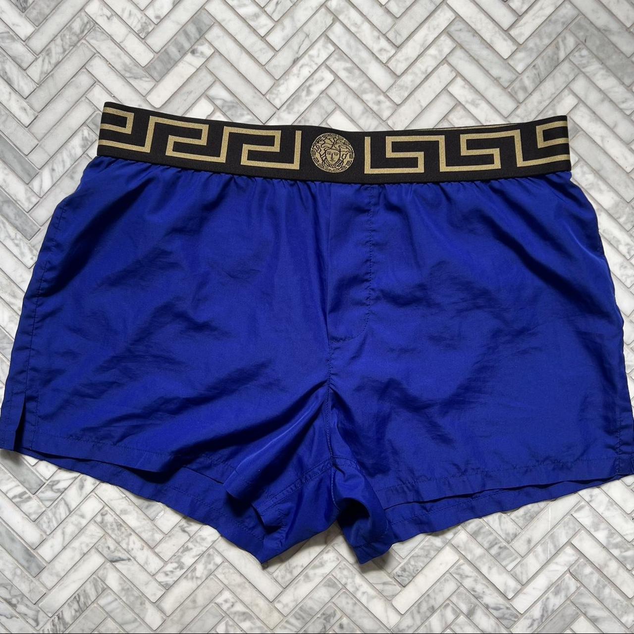 Mens Blue Versace Swim Shorts Size 4 (Medium) Depop