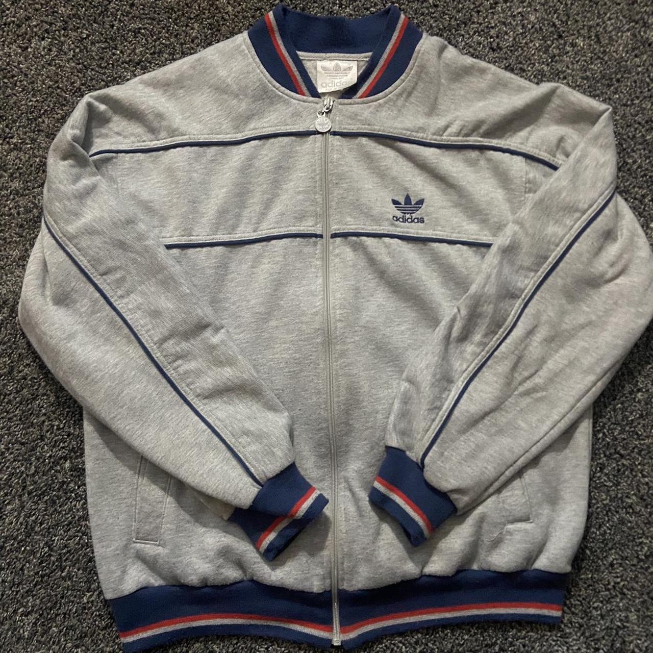 Blue adidas-zip-hoodie - Depop