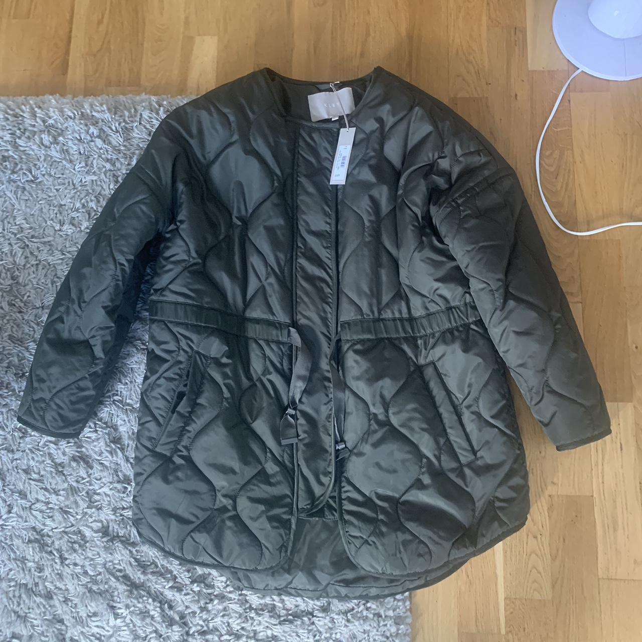 DEBENHAMS KLEY Short Quilted Jacket Coat Green. Depop