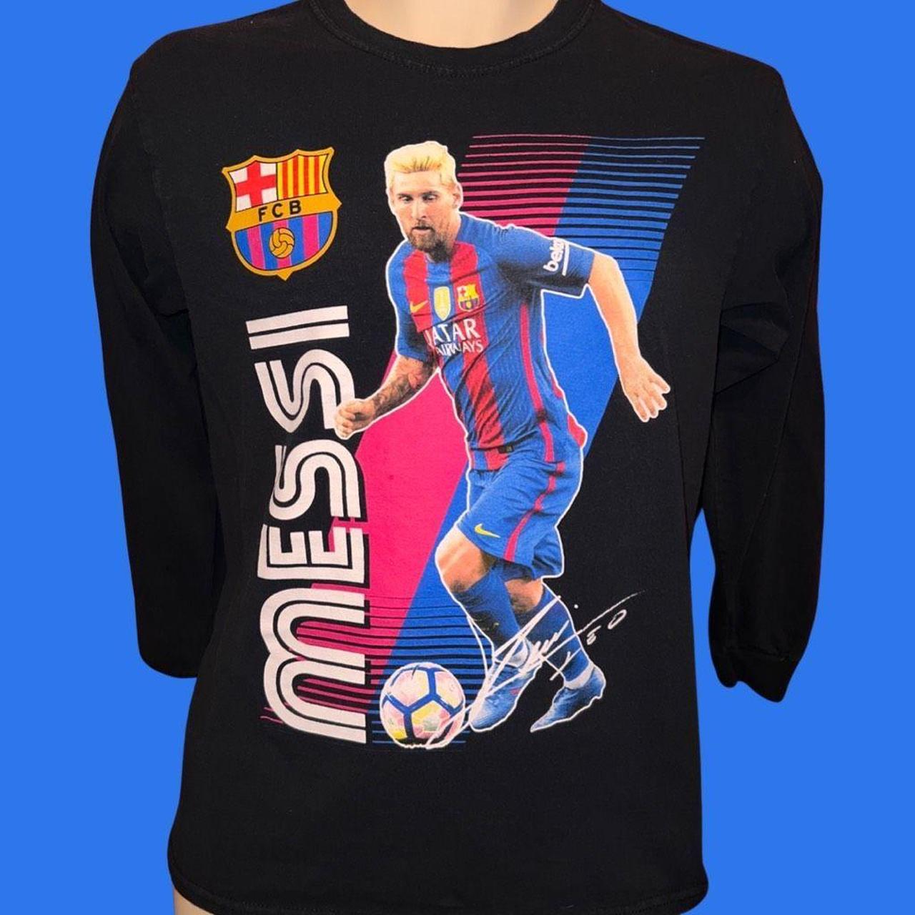 Lionel Messi Black Longsleeve Barcelona Jersey