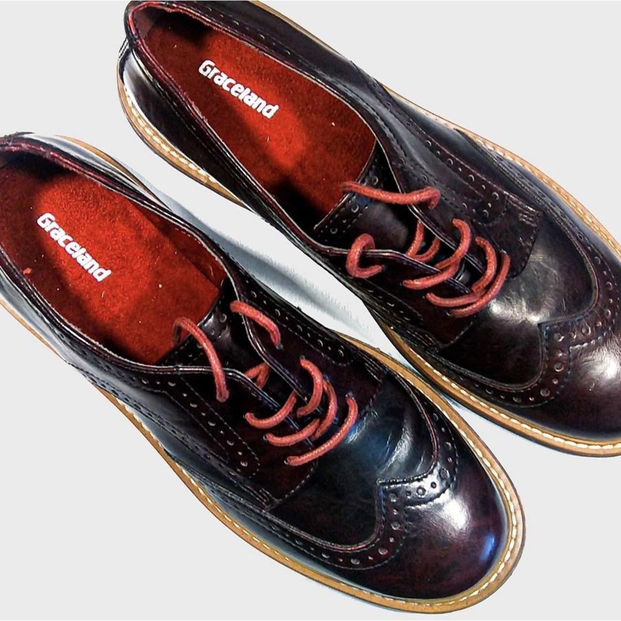 Barely worn Graceland Oxford Burgundy shoes Depop