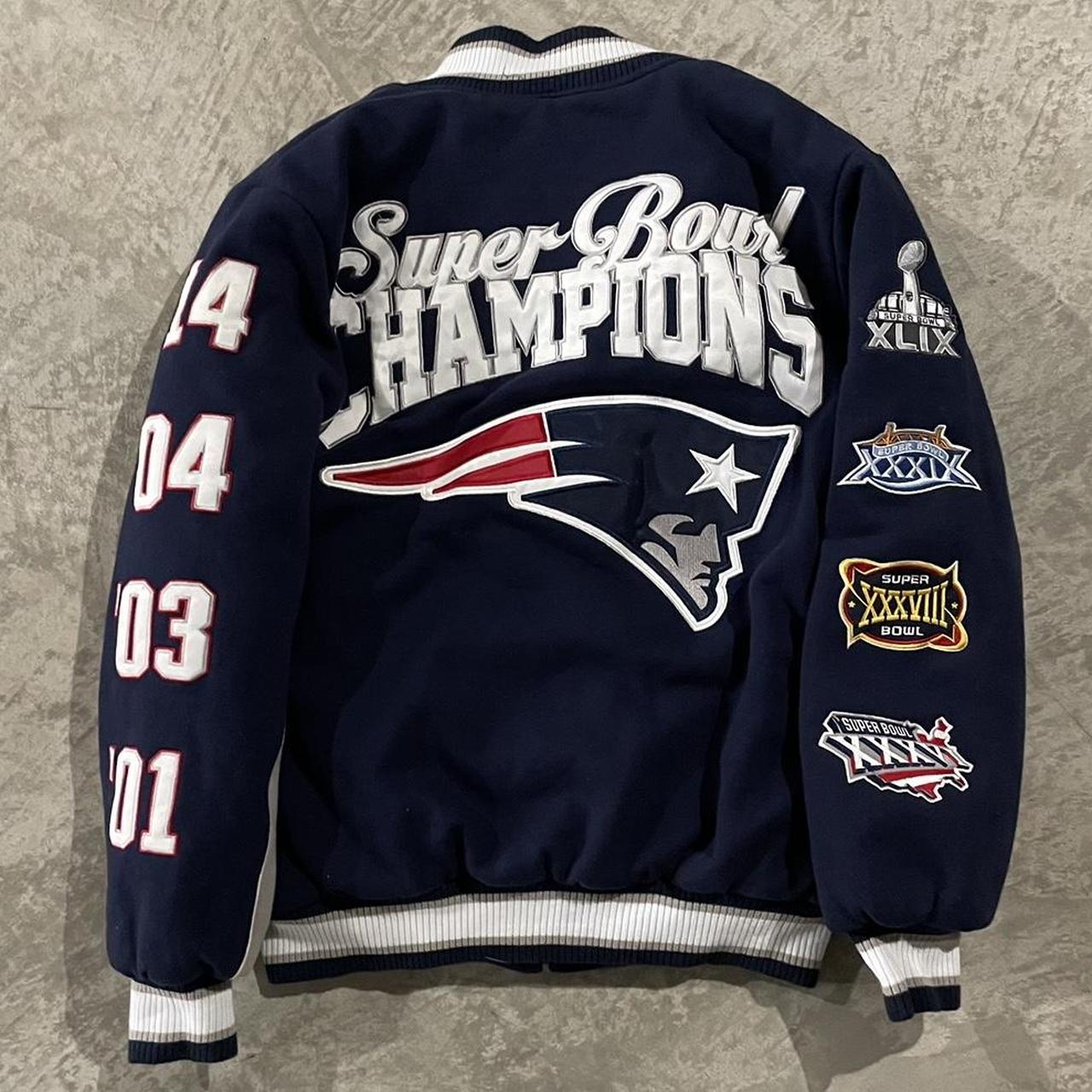 patriots super bowl champions hoodie / jacket / coat - Depop