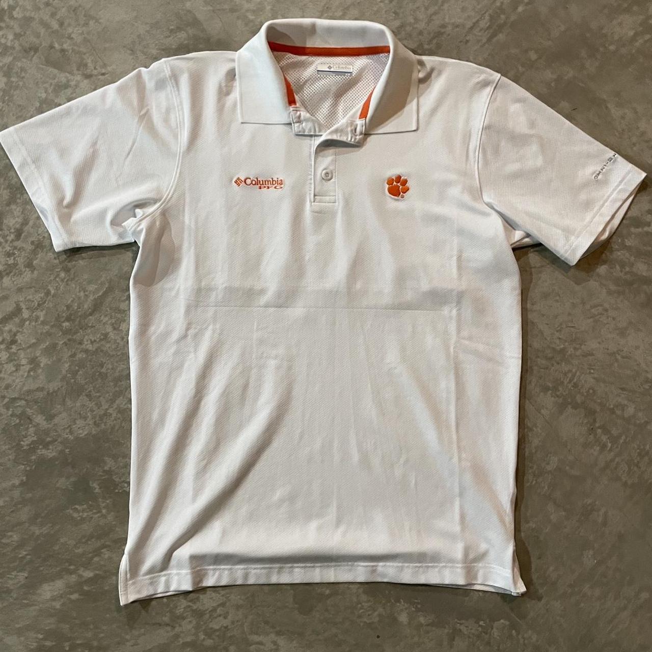 clemson columbia pfg golf shirt - Depop