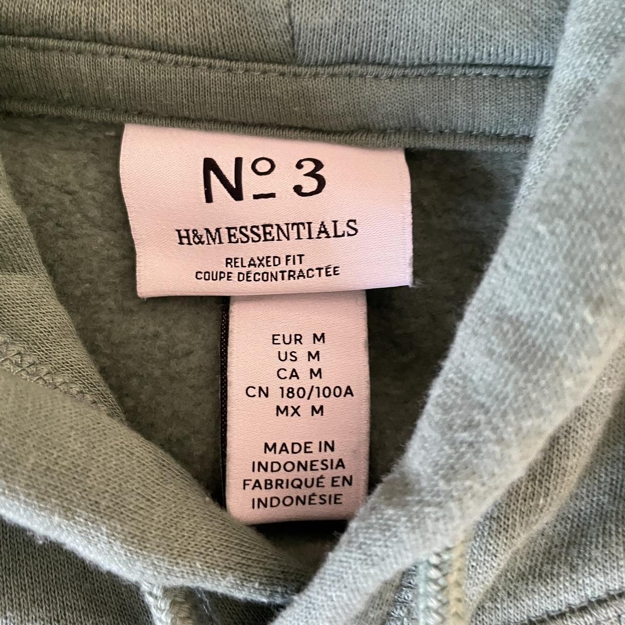 H and m online green hoodie