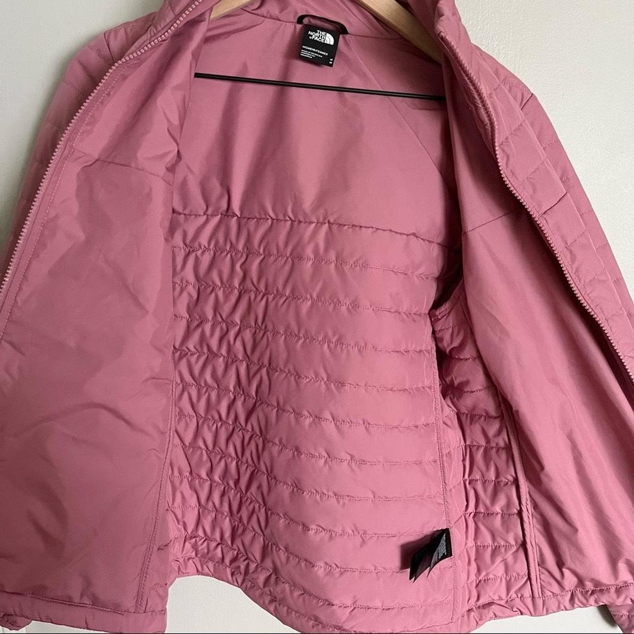 The North Face puffer jacket/coat in mauve pink.... - Depop