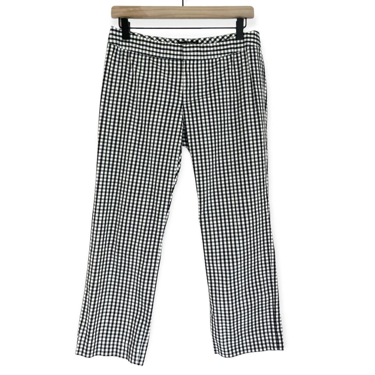 Women's Black and White Trousers | Depop