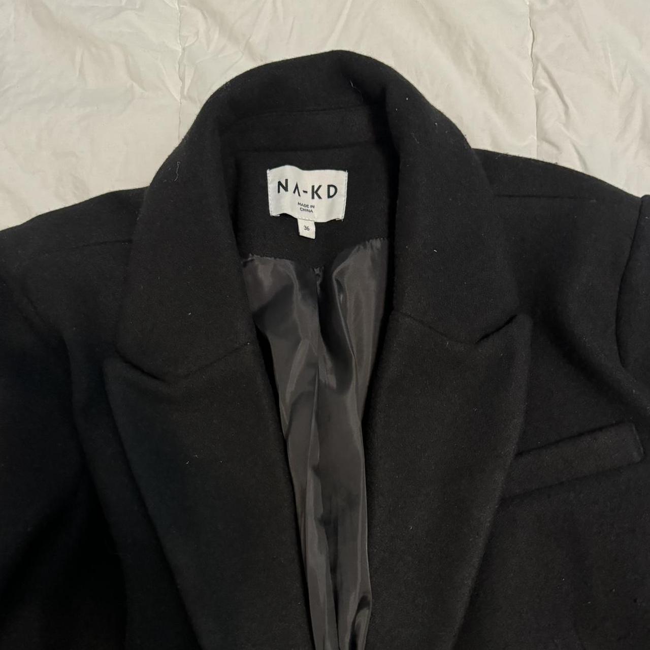 NaKd black long coat. Too long for a 5’4” Worn 3... - Depop