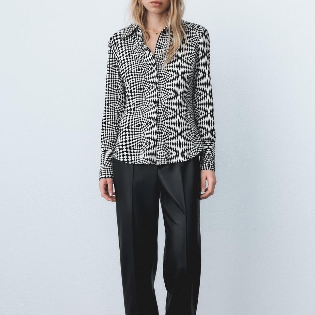 Printer knit shirt Zara Size M New with tag Depop