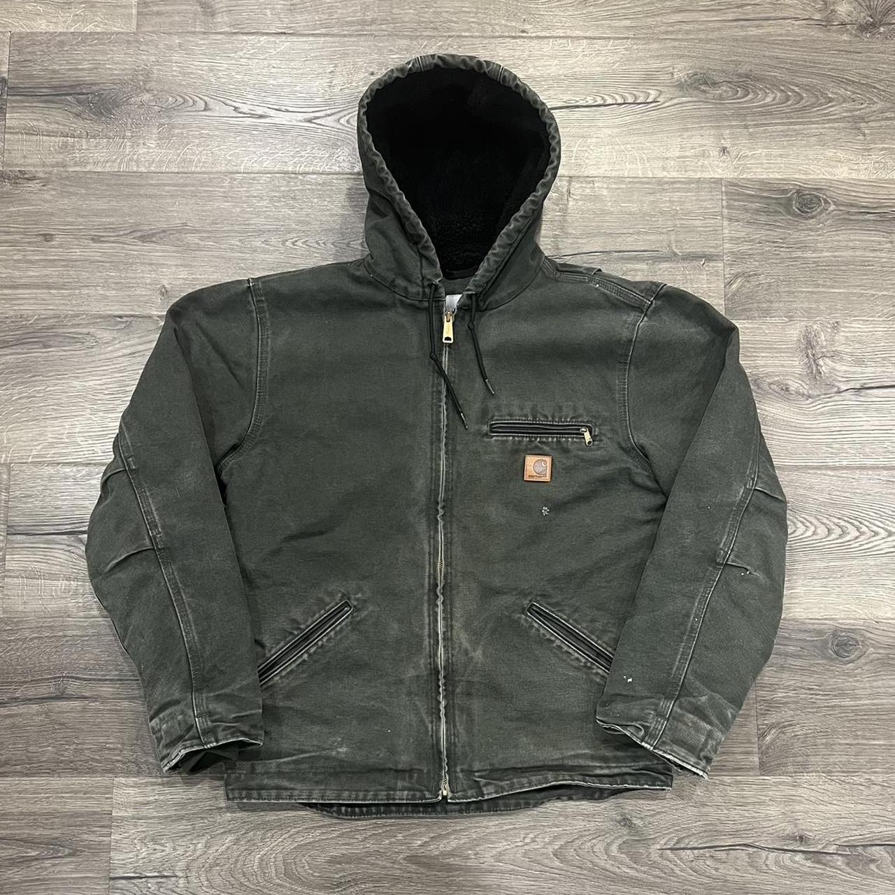 Rare Vintage Faded Carhartt Moss Detroit Style... - Depop