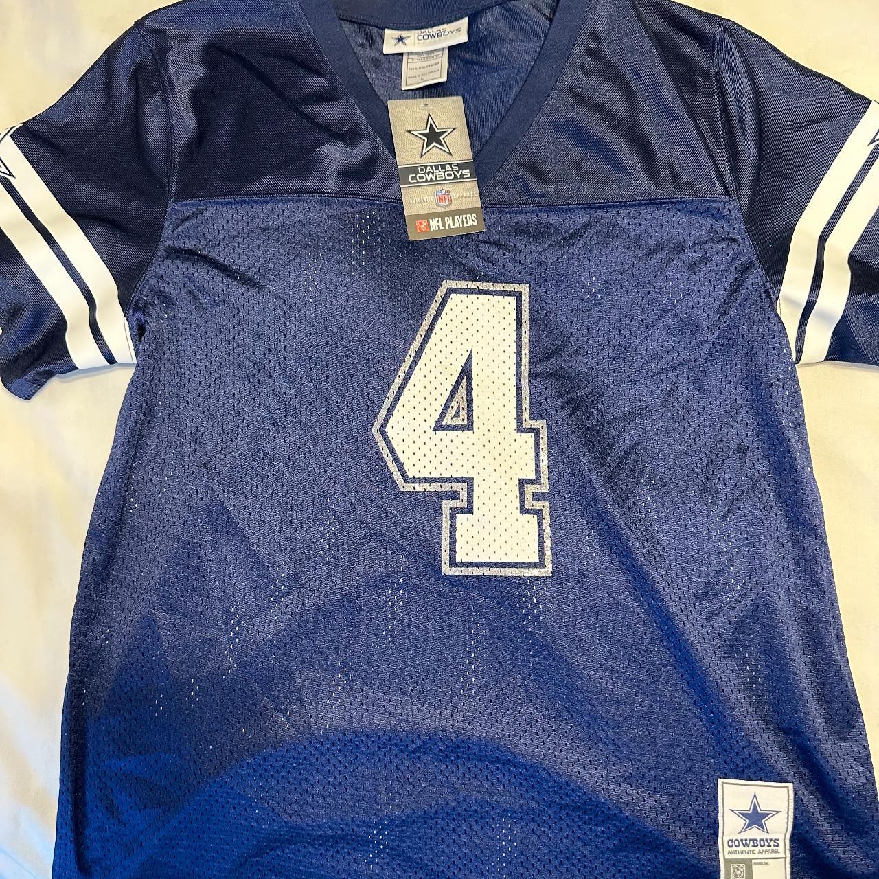 womens dallas cowboys dak prescott jersey authentic - Depop