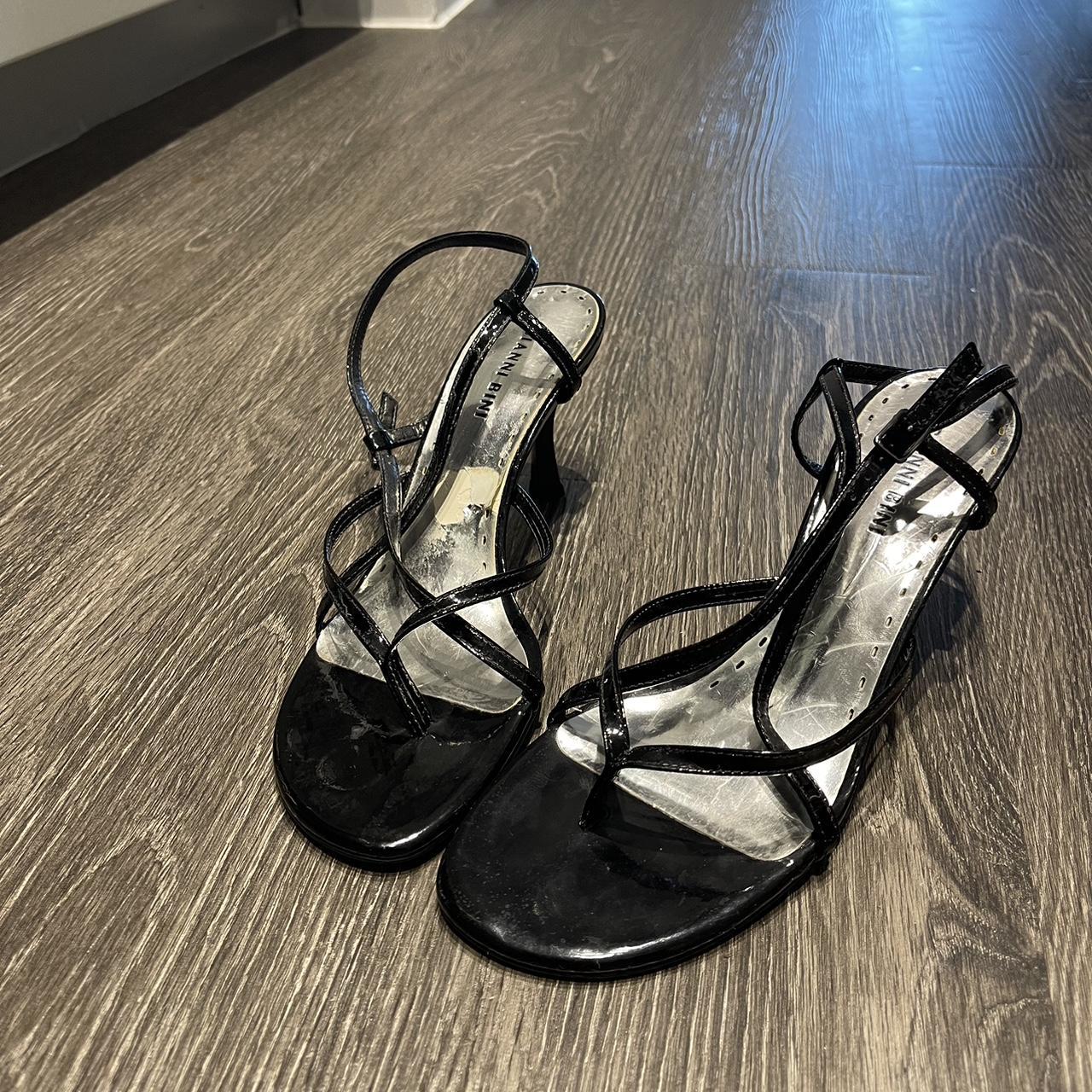 Gianni bini vintage black strappy heels, super cute... - Depop