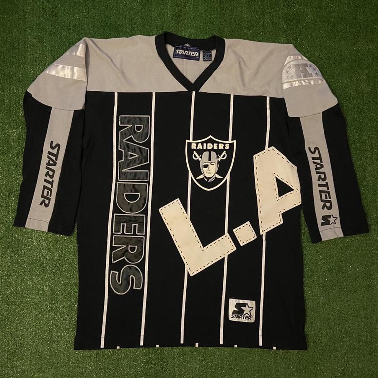 vintage los angeles raiders starter jersey hockey - Depop