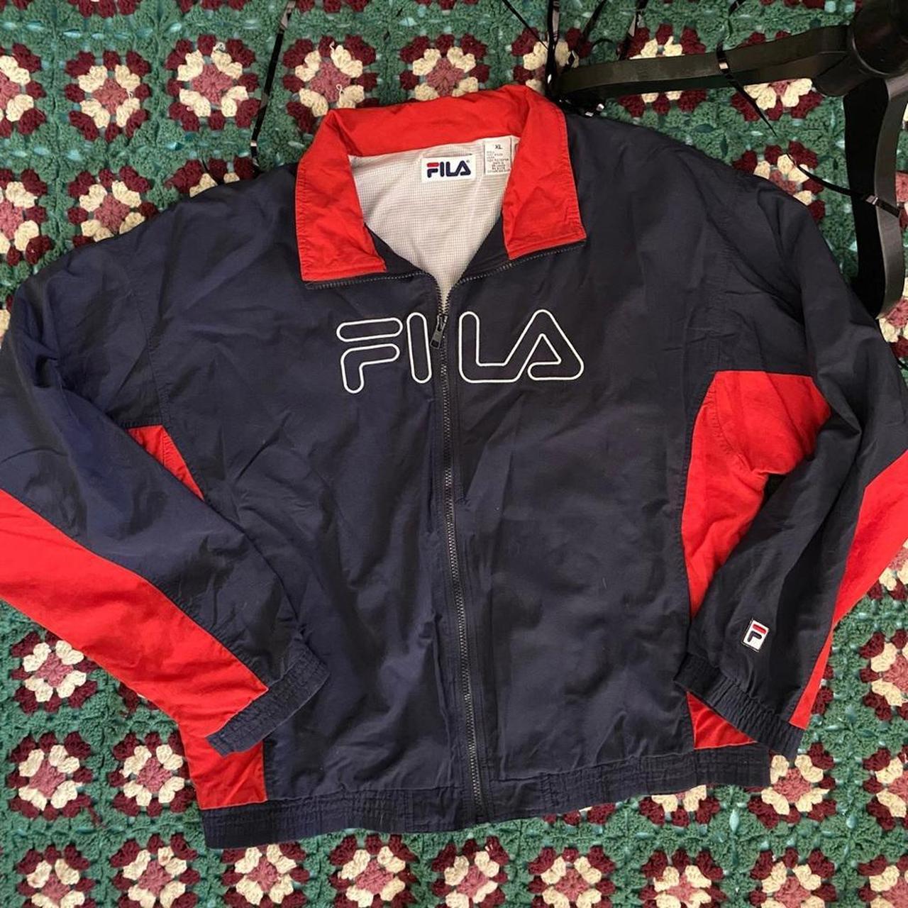 Red fila jacket online