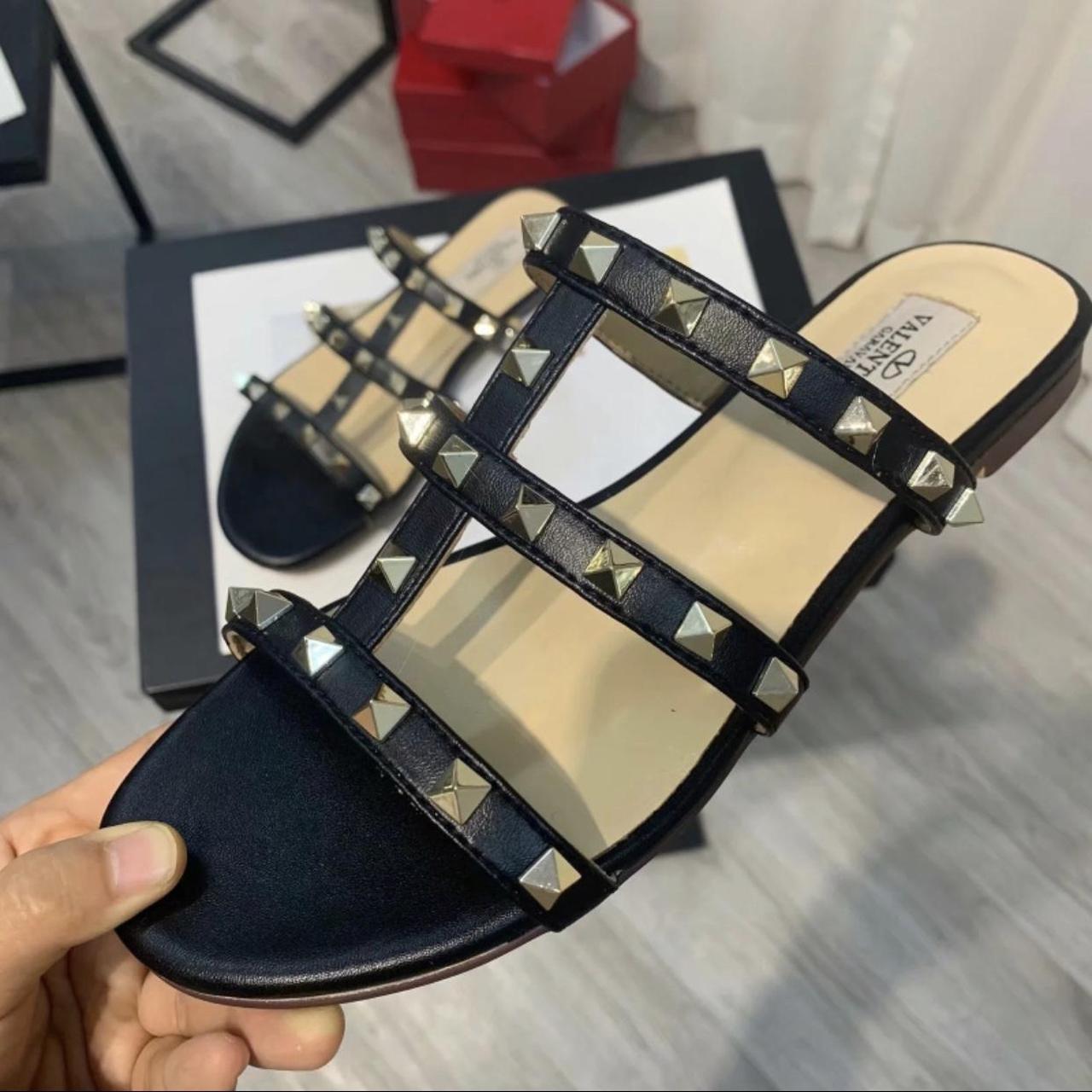 Valentino Rockstud Slide Sandal new without... - Depop