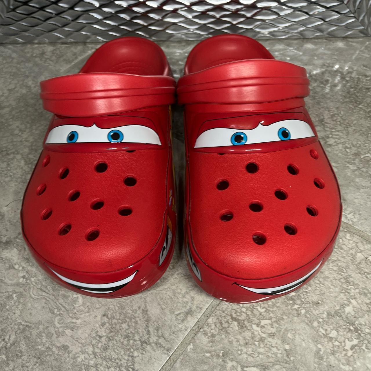 Lighting McQueen Crocs (Light ups) Size 8W 6M Only... - Depop