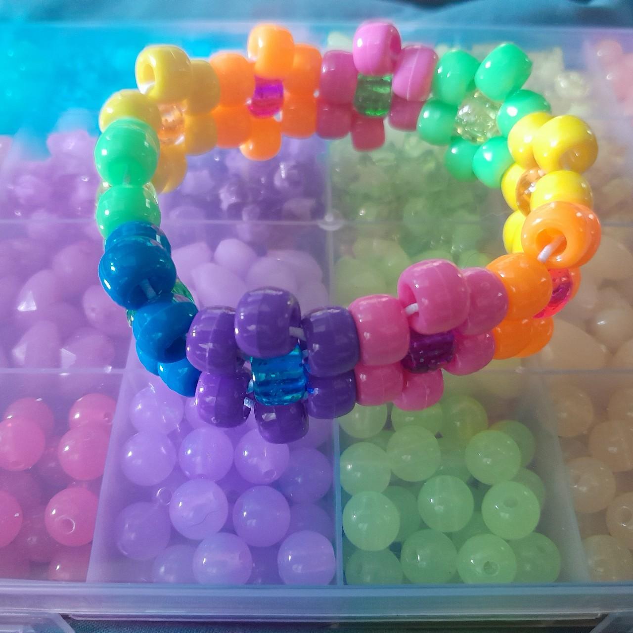 rainbow flower kandi bracelet. LET ME KNOW BEFORE... Depop