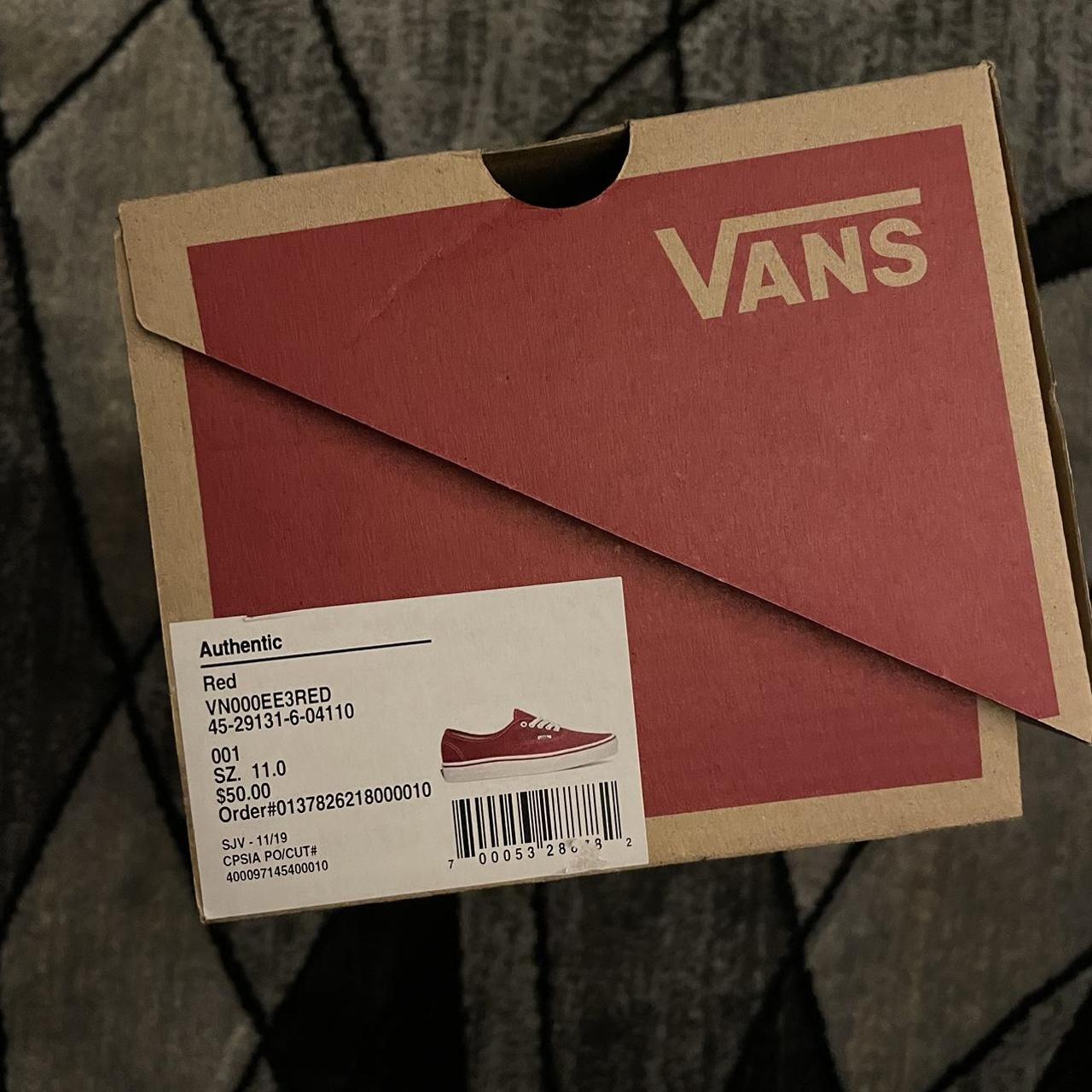 Red vans Worn 2 times - Depop