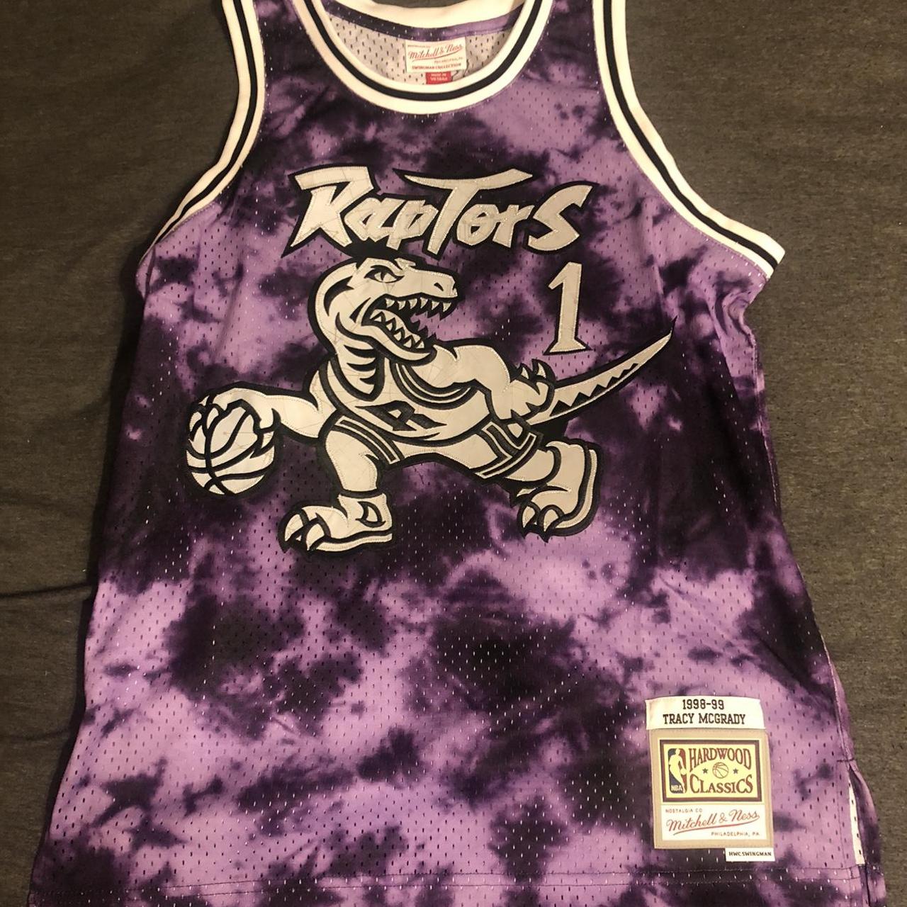 Men's Toronto Raptors Tracy McGrady Mitchell & Ness Purple 1998/99 Galaxy  Swingman Jersey