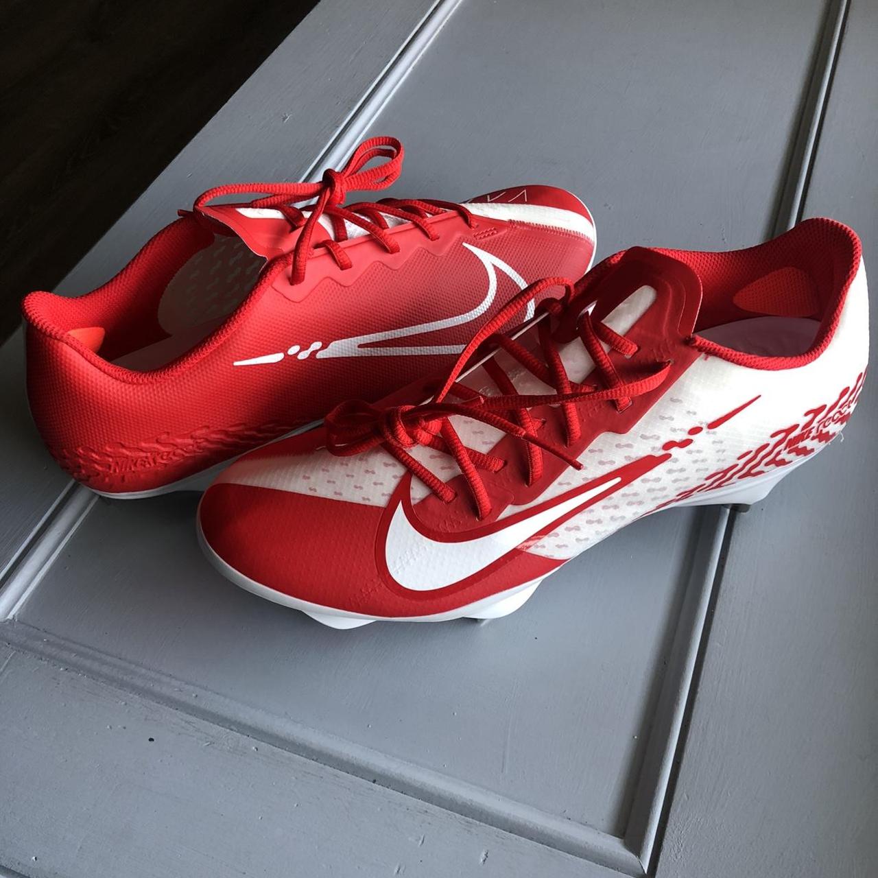 Nike React Vapor Ultrafly Elite 4 Red White Cleats - Depop