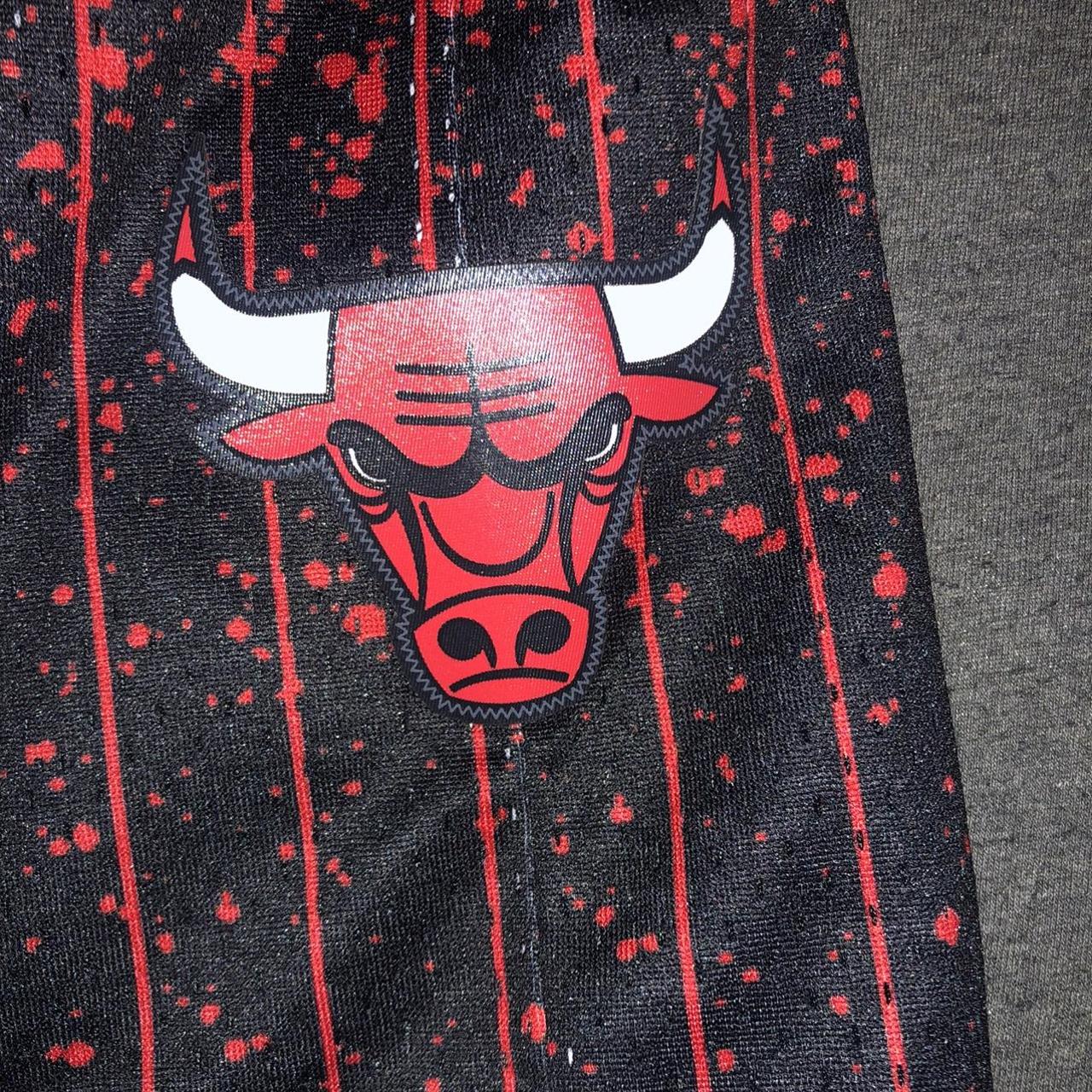 Chicago Bulls NBA Mitchell & Ness Black Red - Depop
