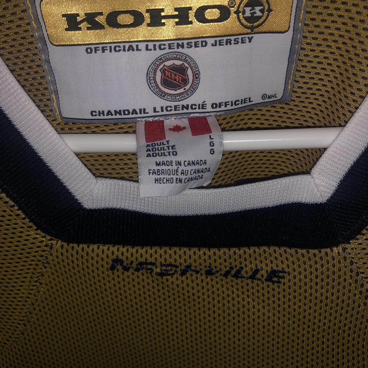Official Licensed Nashville Predators Koho Mustard Gold KOHO