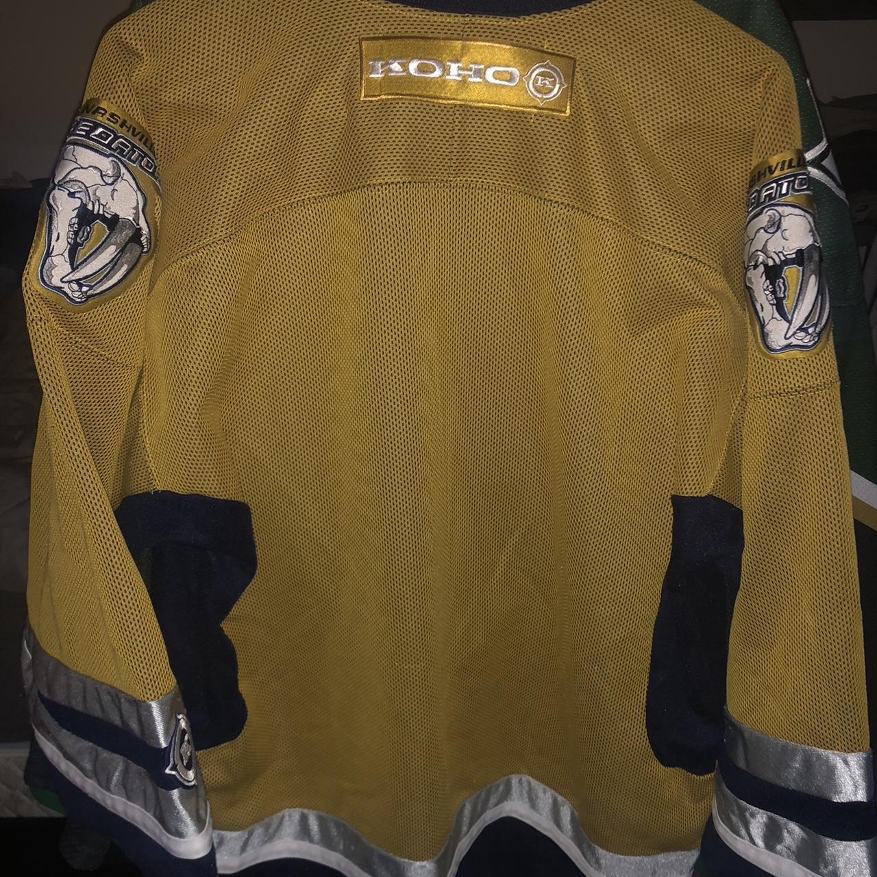 Vtg Rare NHL Nashville Predators Mustard Gold Yellow Koho Hockey