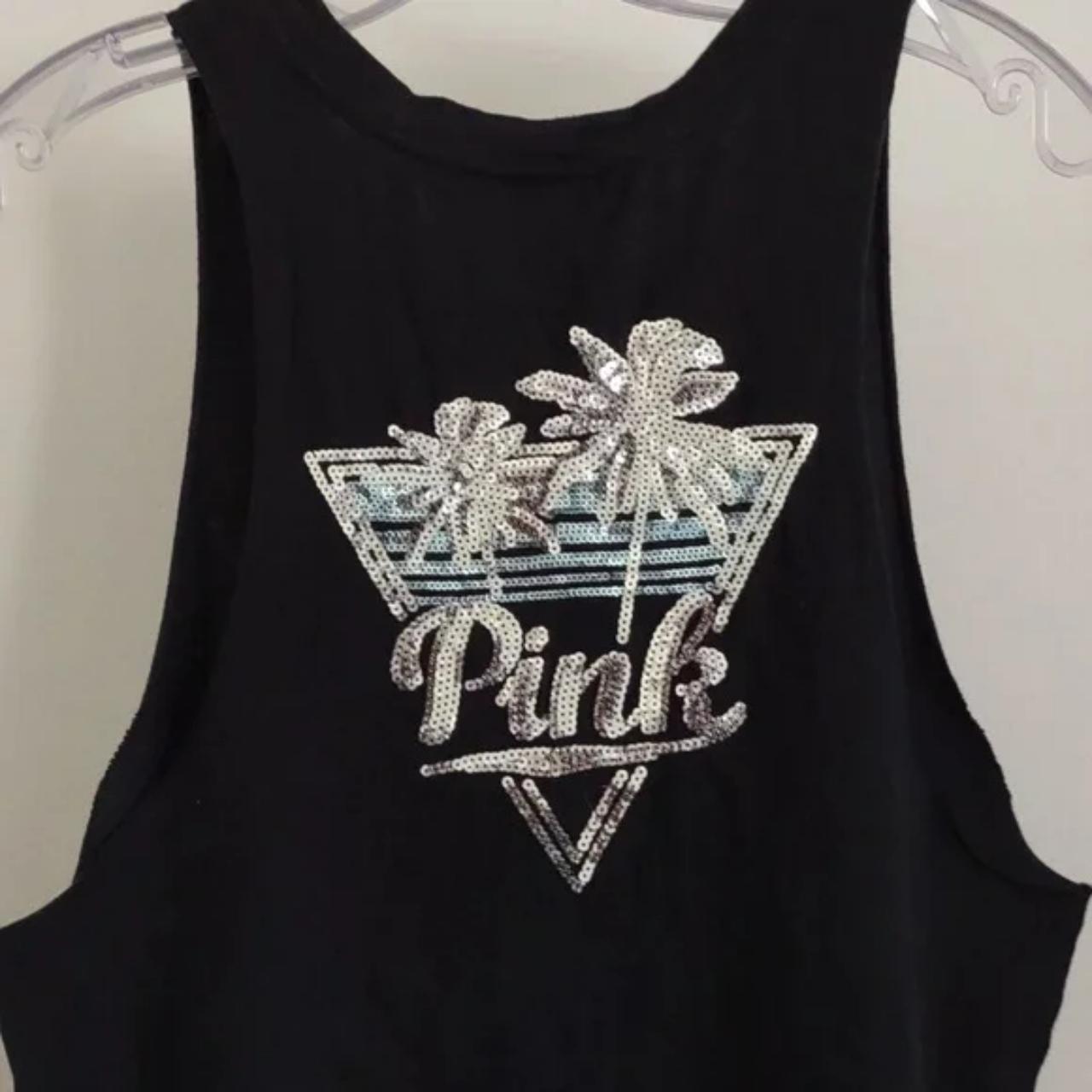 Victoria's Secret PINK Bling Tank Top X-Small Black