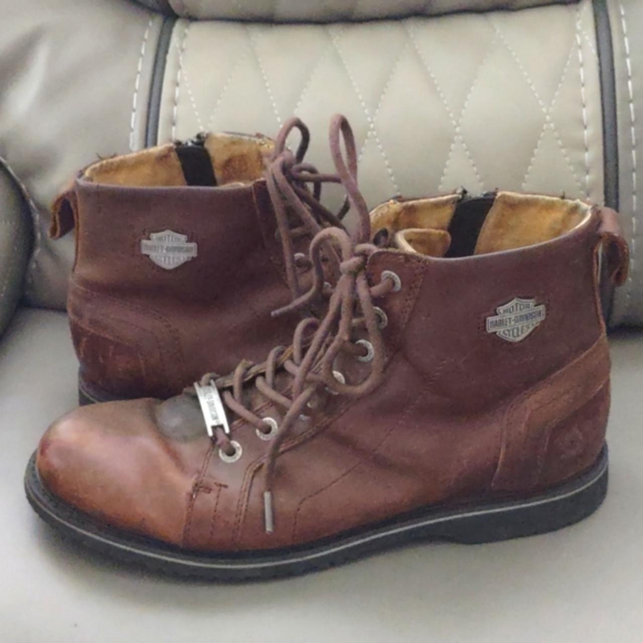 Mens brown harley outlet davidson boots