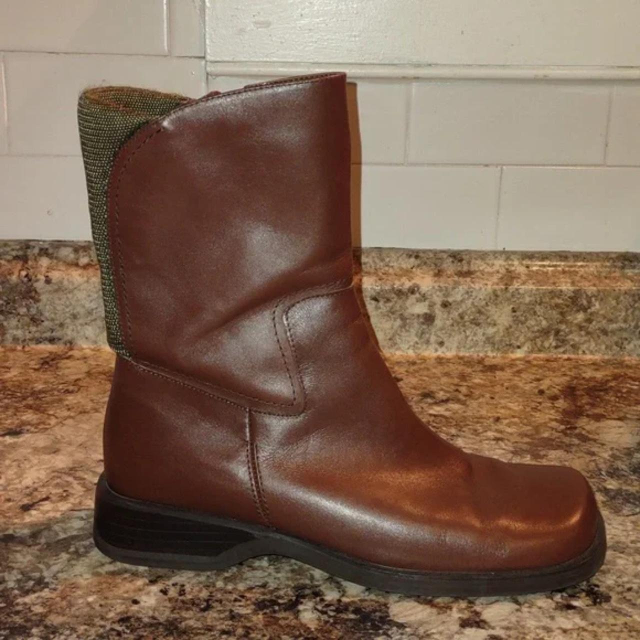 Anne Klein 2 Mid calf Leather Boots Pre owned with Depop