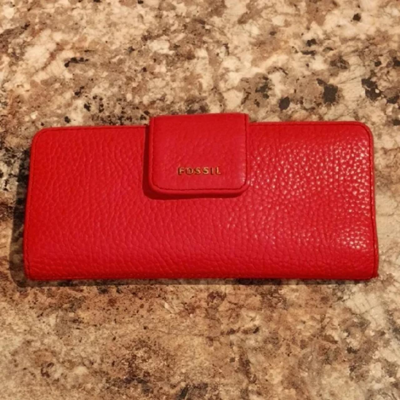 Fossil Women's Wallets - Orange – Fossil Snap Lea… - image 1