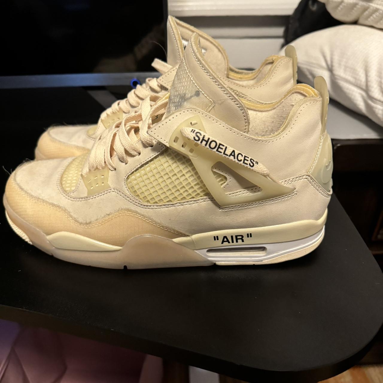 jordan 4 offwhite , used, comes with box r3p iykyk - Depop