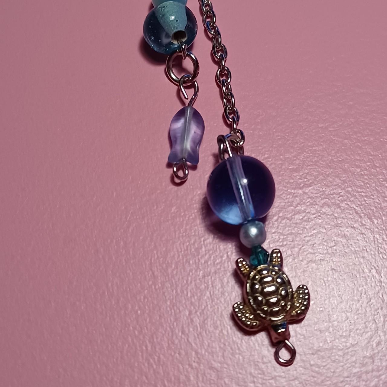 Sea themed beaded keychain +*:ꔫ:*﹤ #coquette beads - Depop