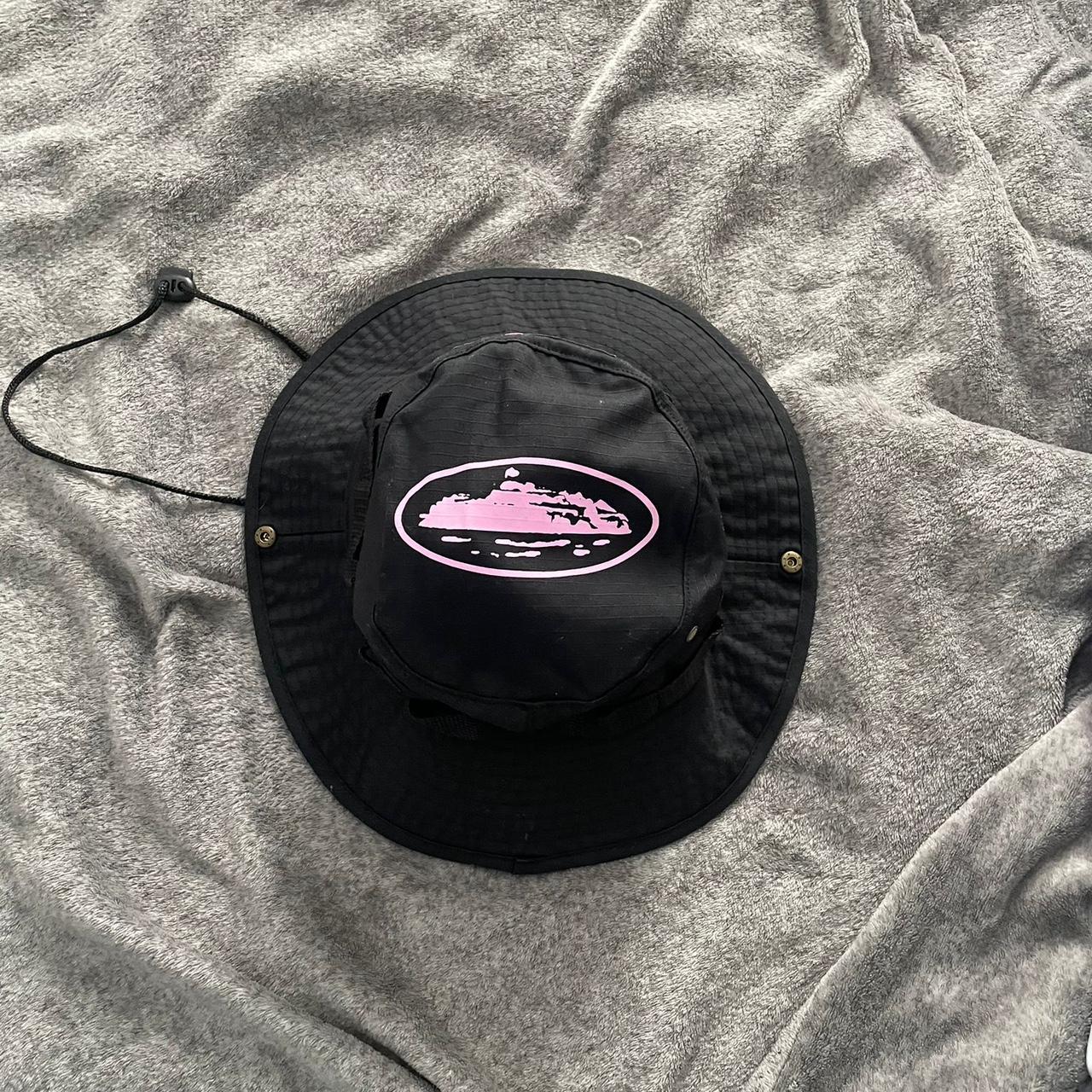Corteiz Guerillaz bucket hat black pink Brand new | Depop