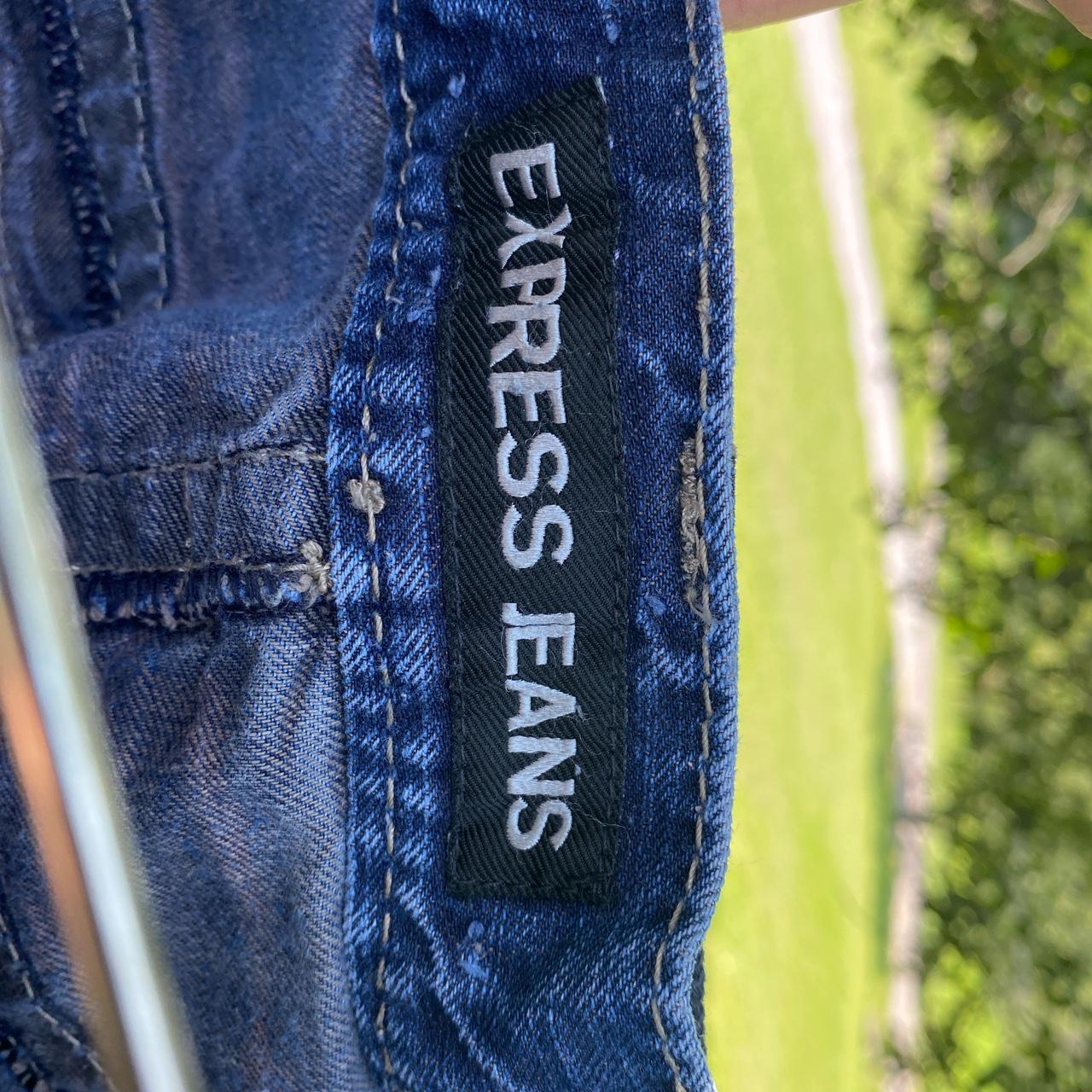 Express Jeans. Loose fit, boot cut. Belt is included Depop