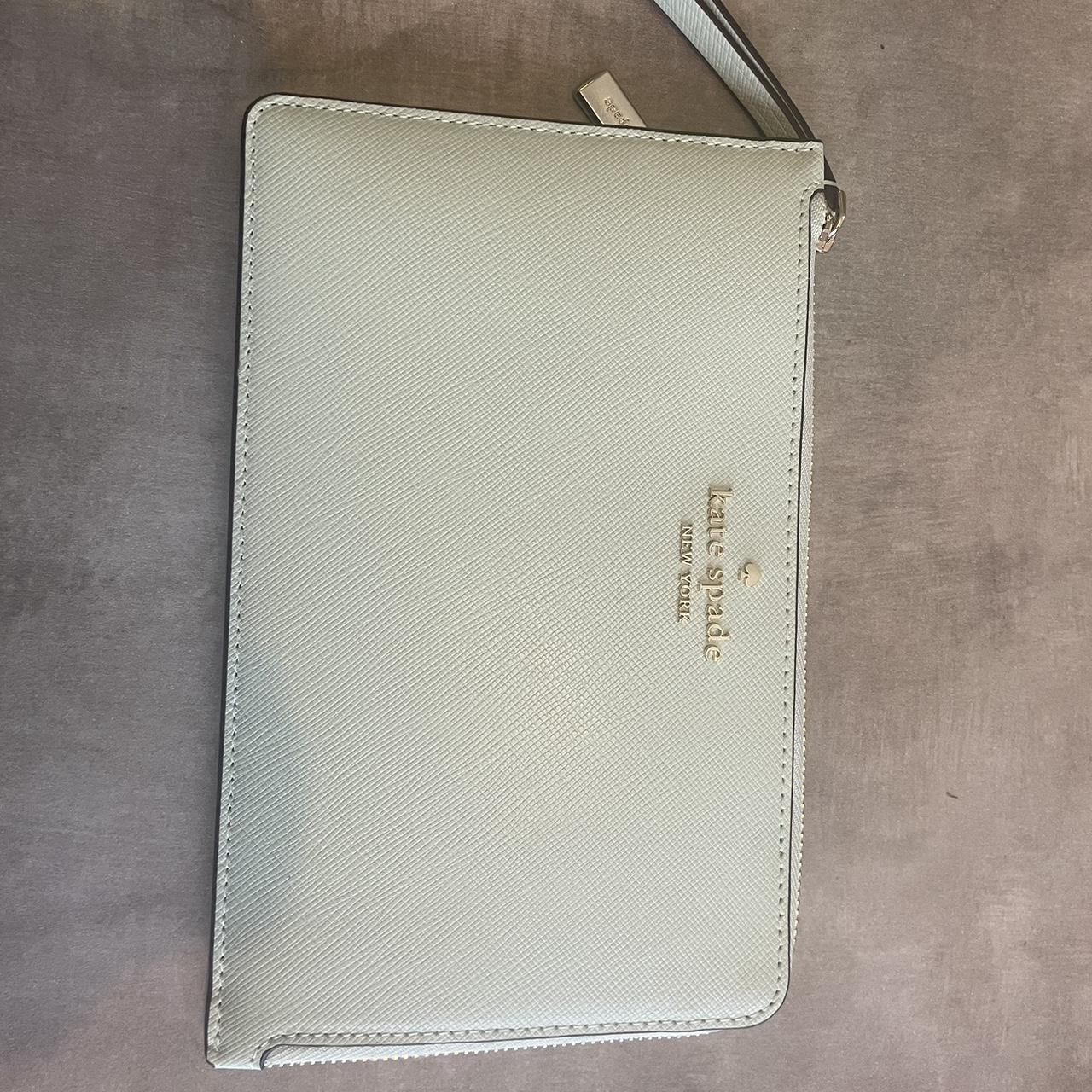 Brand New Kate Spade wristlet in light olive color