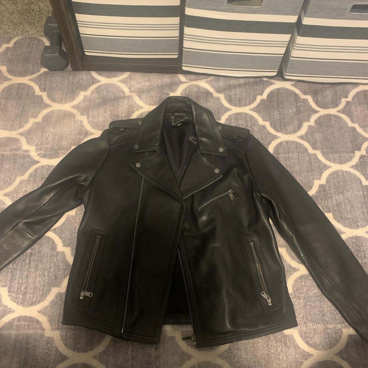 H&m leather store jacket mens