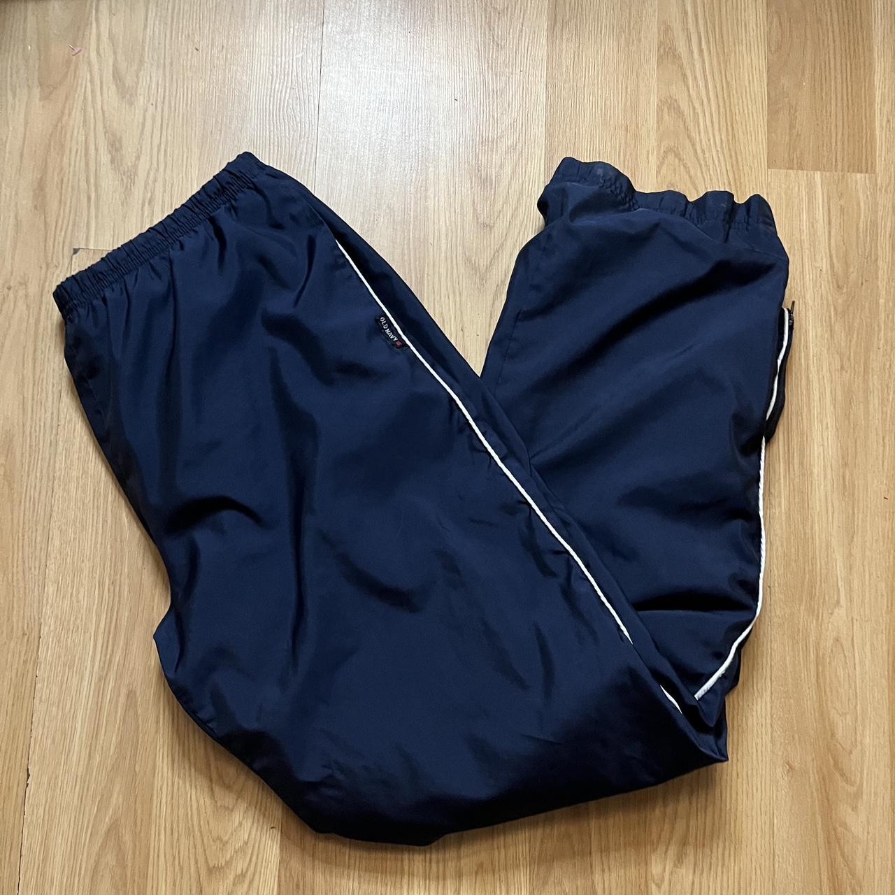 Old Navy Men's White and Navy Joggers-tracksuits