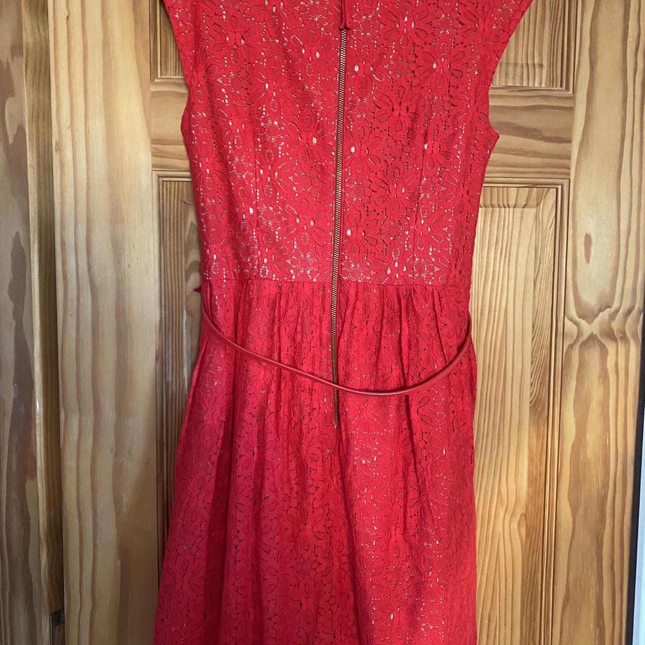 Oasis red lace skater hot sale dress