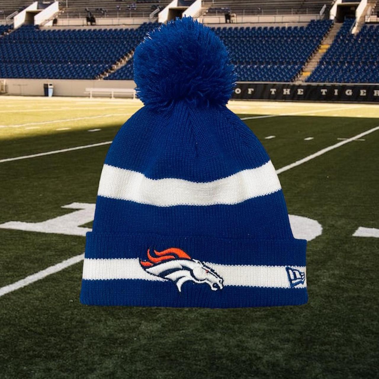 Denver Broncos New Era NFL On Field Sport Knit Orange Blue Beanie Toboggan  Hat