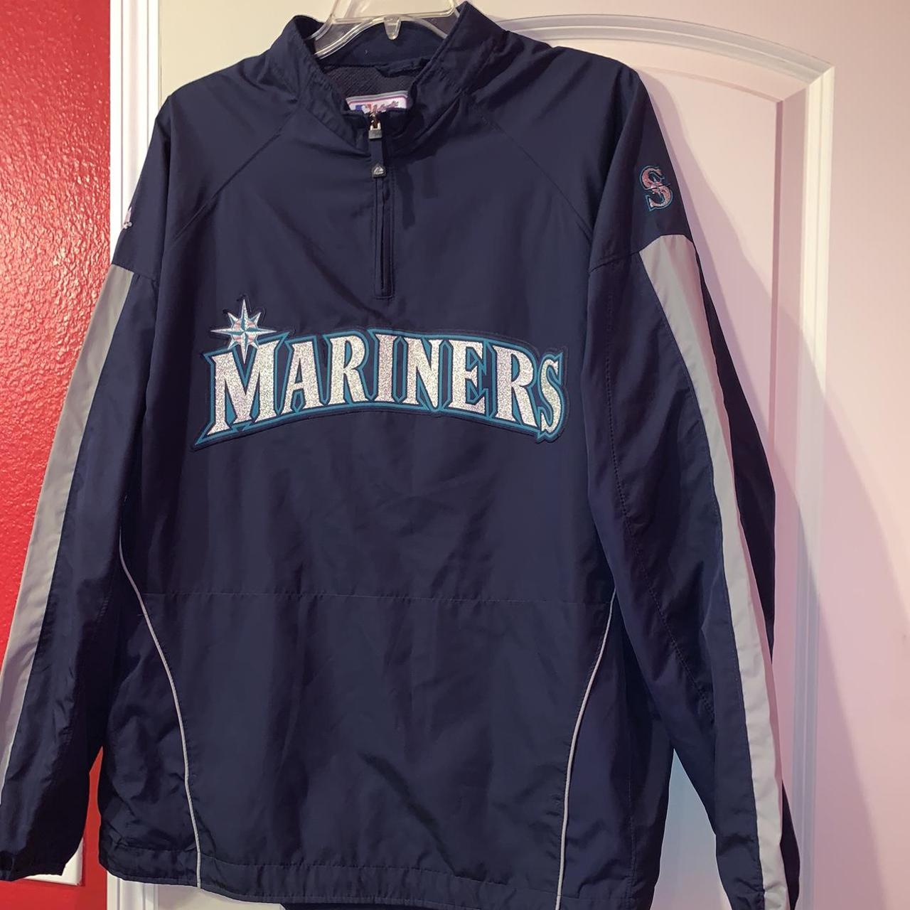 Vintage Authentic Majestic Mariner MLB Jacket This - Depop