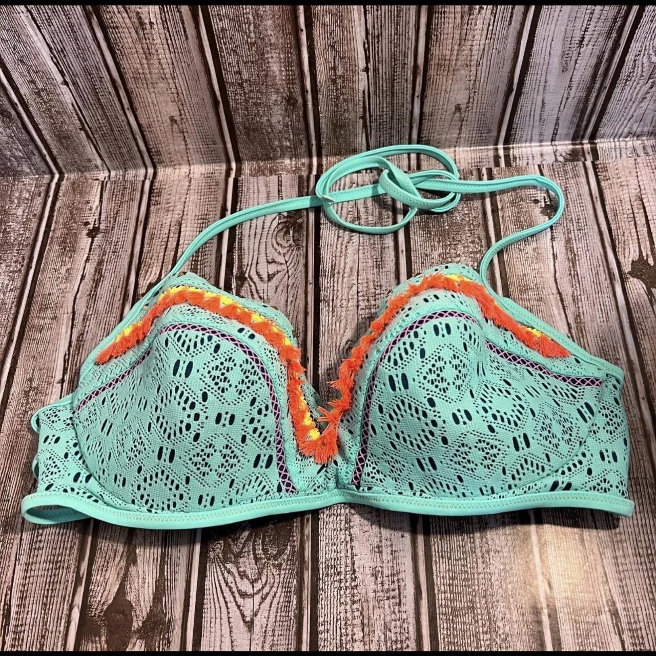 Shade Shore Light Blue MultiColor Swim Bikini Top 38C A Depop