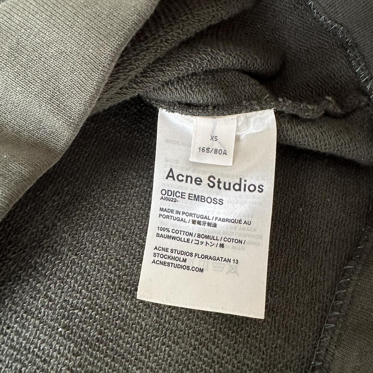 Acne Studios Odice Crop Embossed Logo Sweatshirt in. Depop