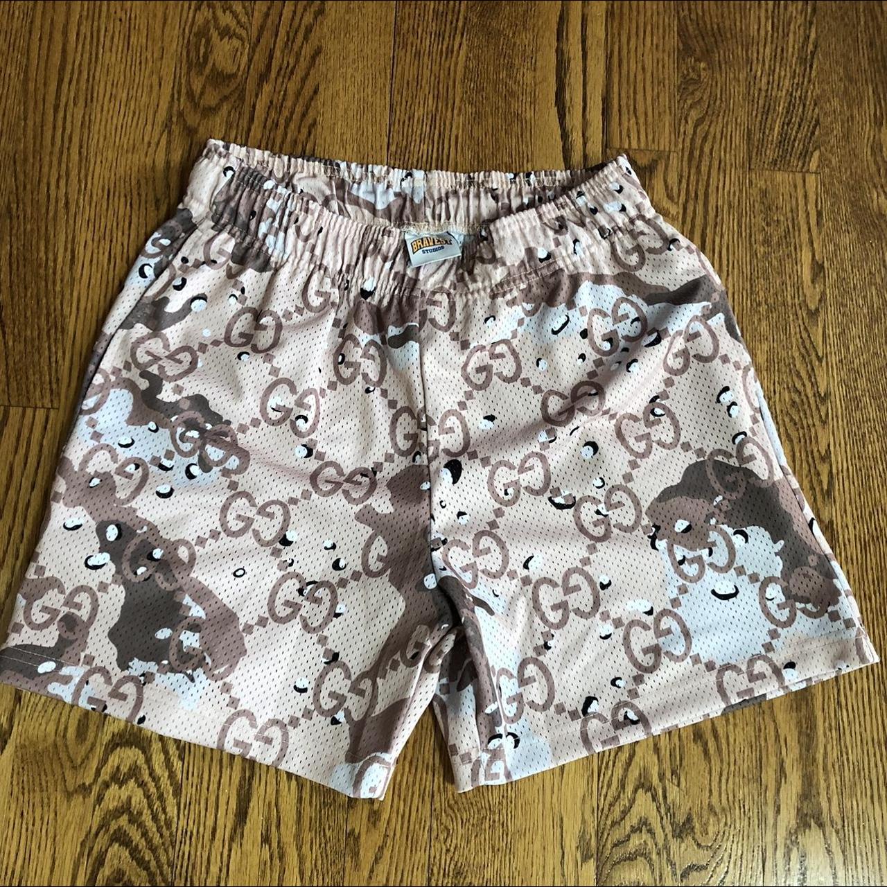 Bravest Studios Brown Camo Mega GG Mesh Shorts. Size... - Depop