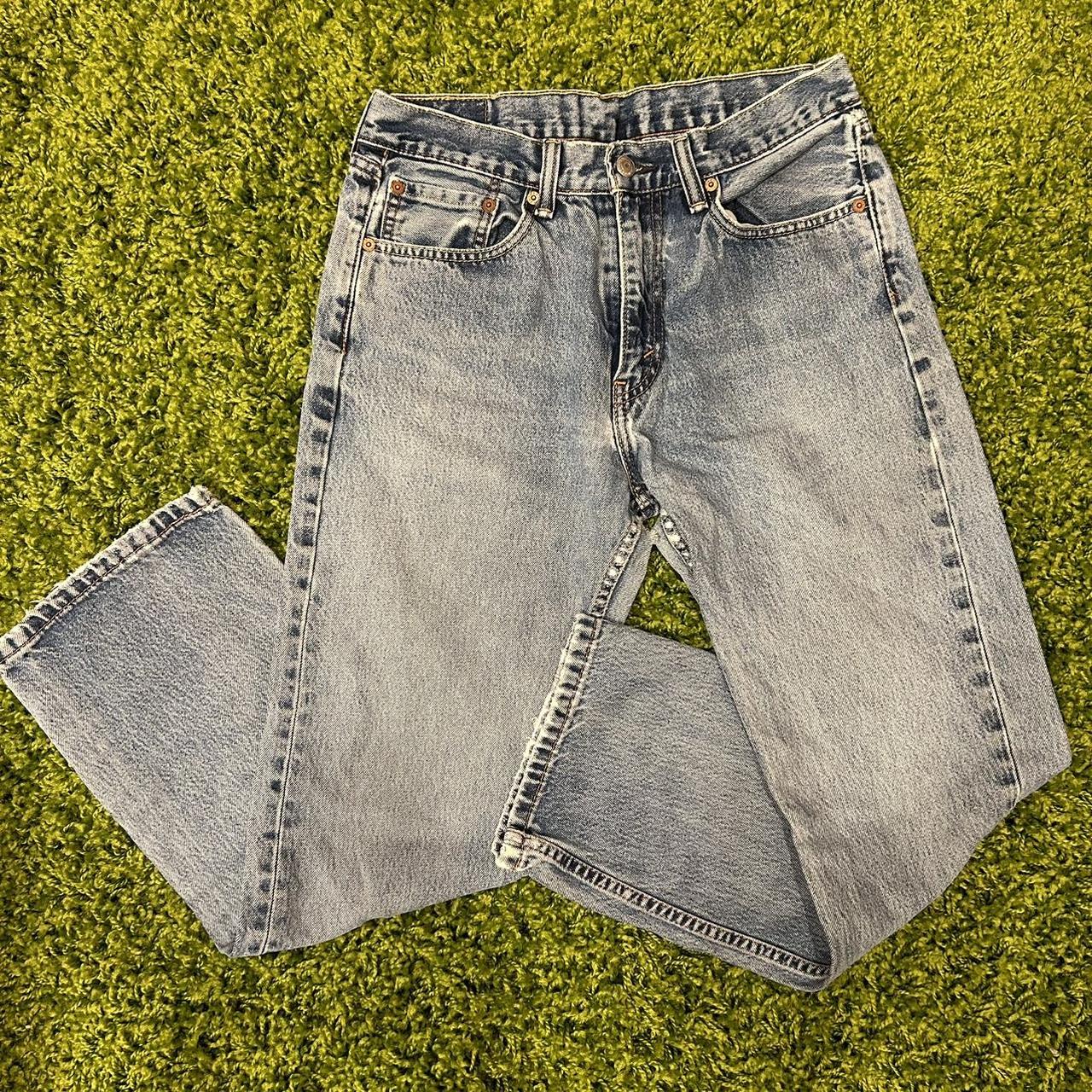 levi’s faded blue jeans 🍦🎳🧼 size 33w x 30L holes in... - Depop