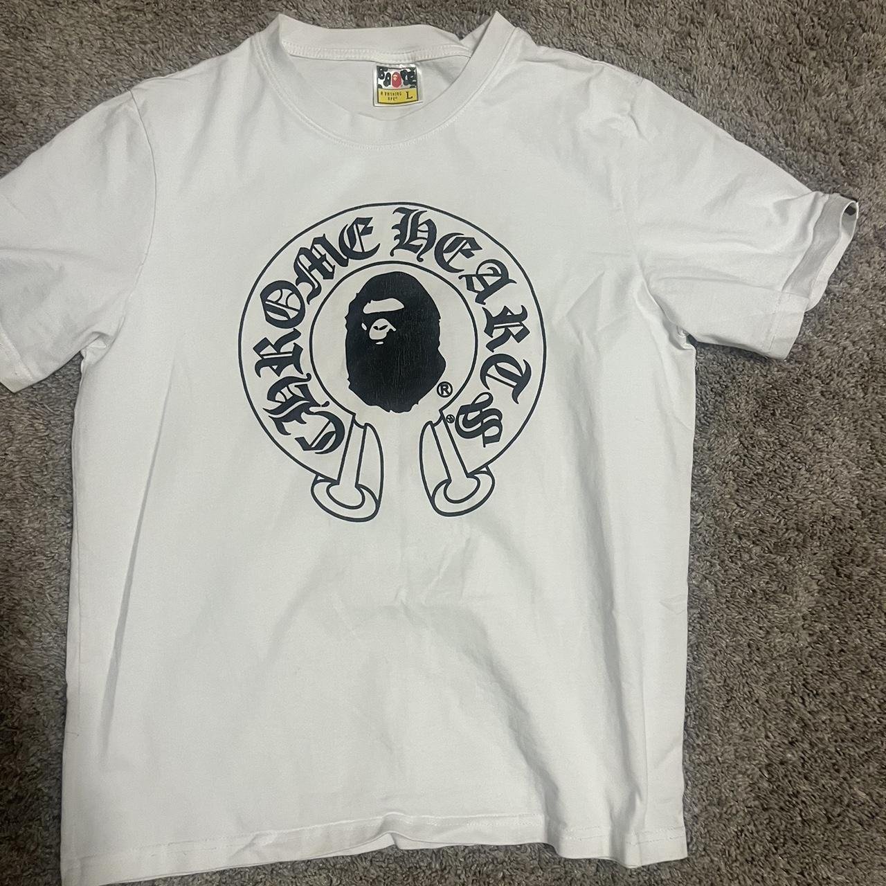 Chrome Hearts x Bape tee tag size L fits like a | Depop