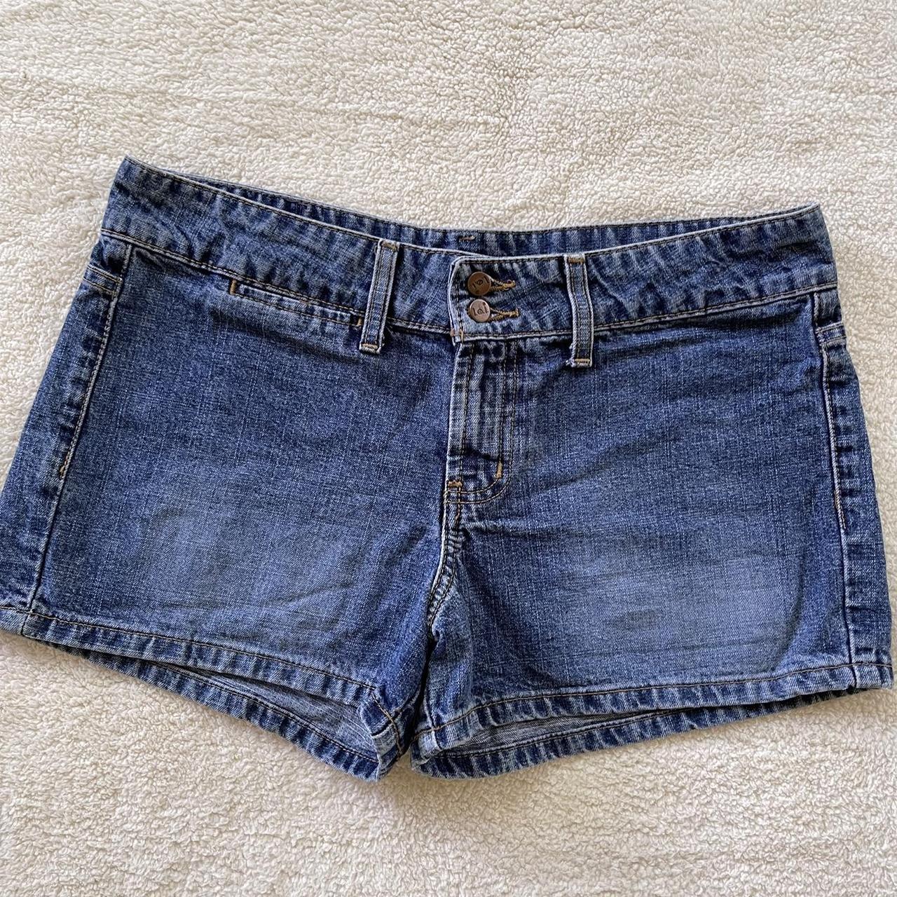 Early 2000s denim mini shorts ₊˚ˑ༄ size 9. essential... - Depop