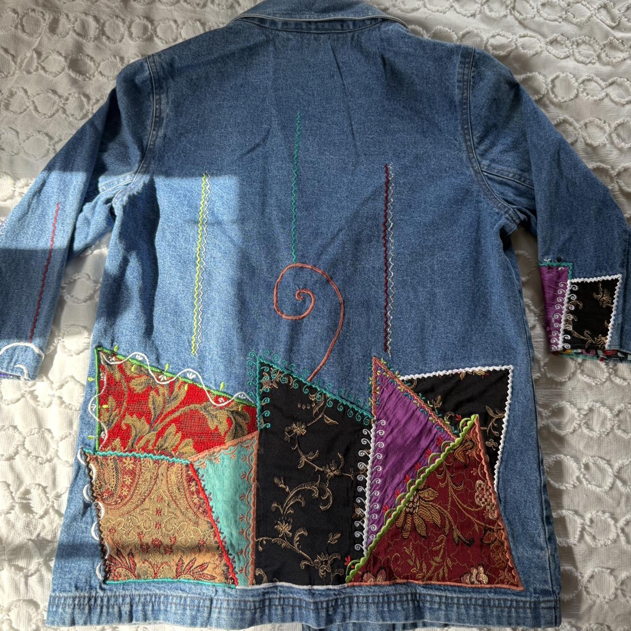 Women's Jacket - Blue/Multi - M – Unique patchwor… - image 2