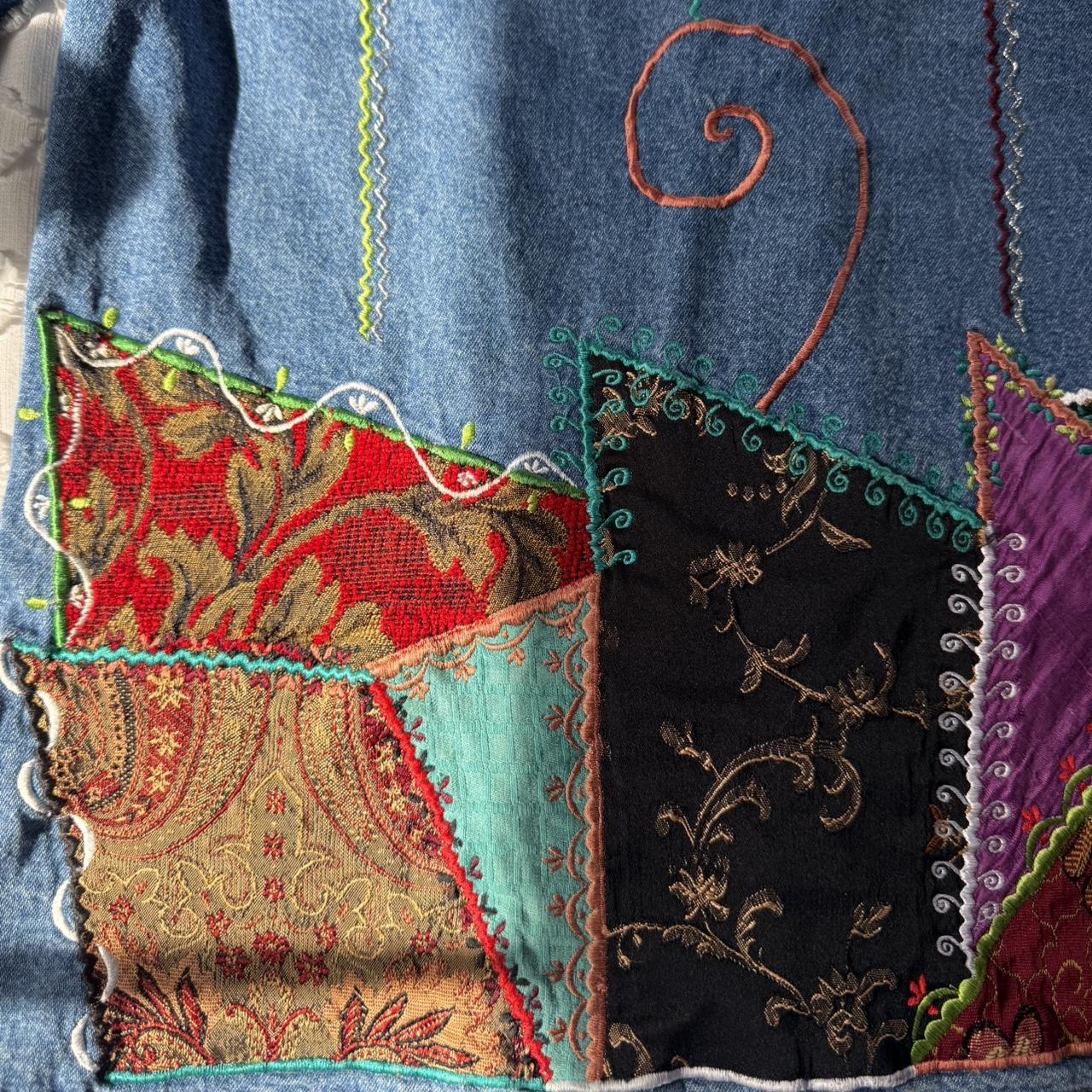 Women's Jacket - Blue/Multi - M – Unique patchwor… - image 4