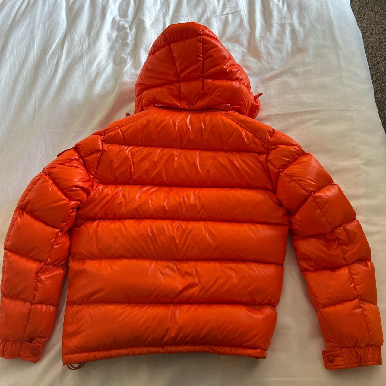 Moncler maya orange jacket Very good condition - Depop