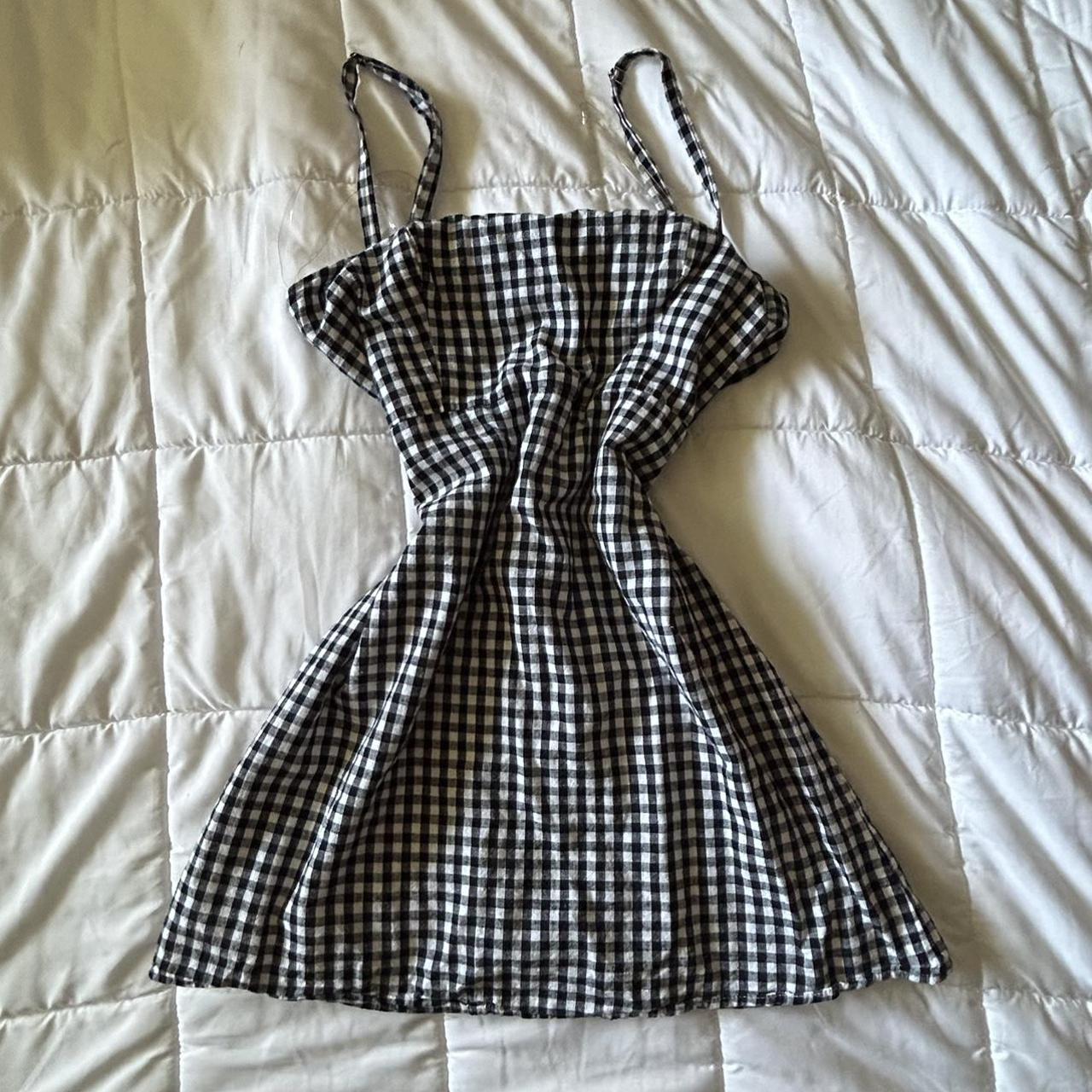 brandy melville gingham dress, small hellllla... - Depop